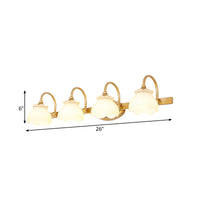 Blossom Badkamer Vanity Spiegel Licht Traditionele Metaal LED 2/3/4 Koppen Messing Wandlamp