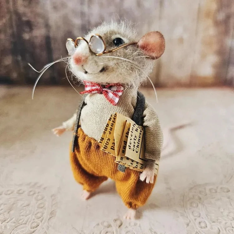 WhiskerWool™ – Handgemaakte, naaldvilt muis
