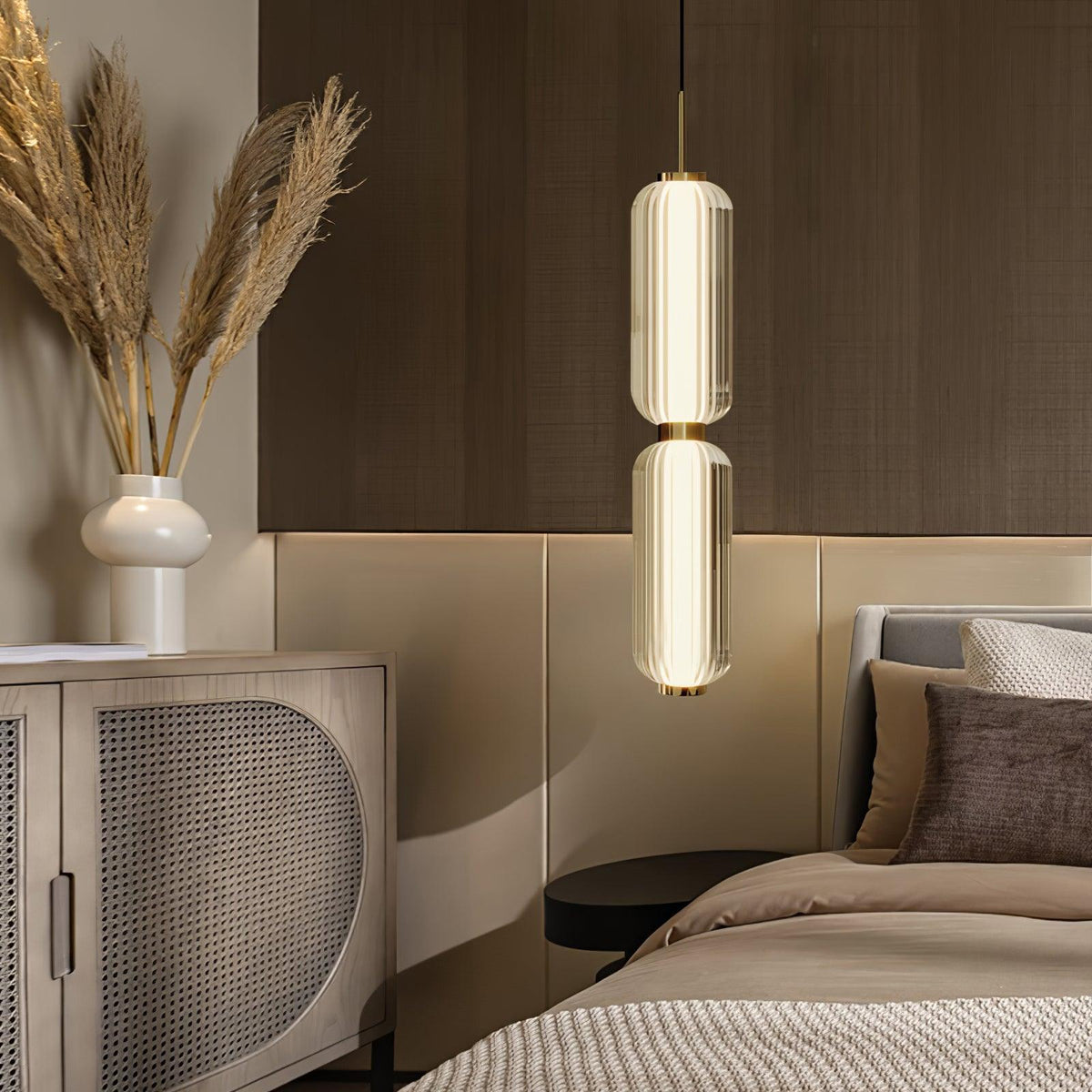 Elma Lineaire Gestreepte Glas LED Hanglamp