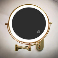 Gouden Oplaadbare LED Vergrotende Make-up & Badkamer Vanity Spiegel