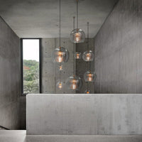 Globe Traplicht Pendelverlichting Helder Glas 1 Hoofd Nordic Hanglamp Kit, 6"/8"/10" Breed