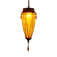 Conische Rode/Gele/Blauwe Glazen Hanglamp Vintage Stijl 1 Licht Restaurant Verlichting