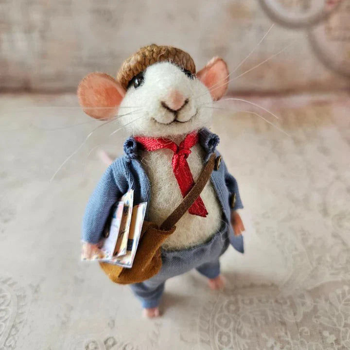 WhiskerWool™ – Handgemaakte, naaldvilt muis