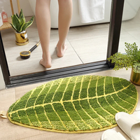 VelvetLeaf Badkamer Tapijt | Flocke badmat met luxe uitstraling en antisliptechnologi