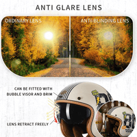 Classic Retro LumaLite Open Face Helm Arc Voor Rijders