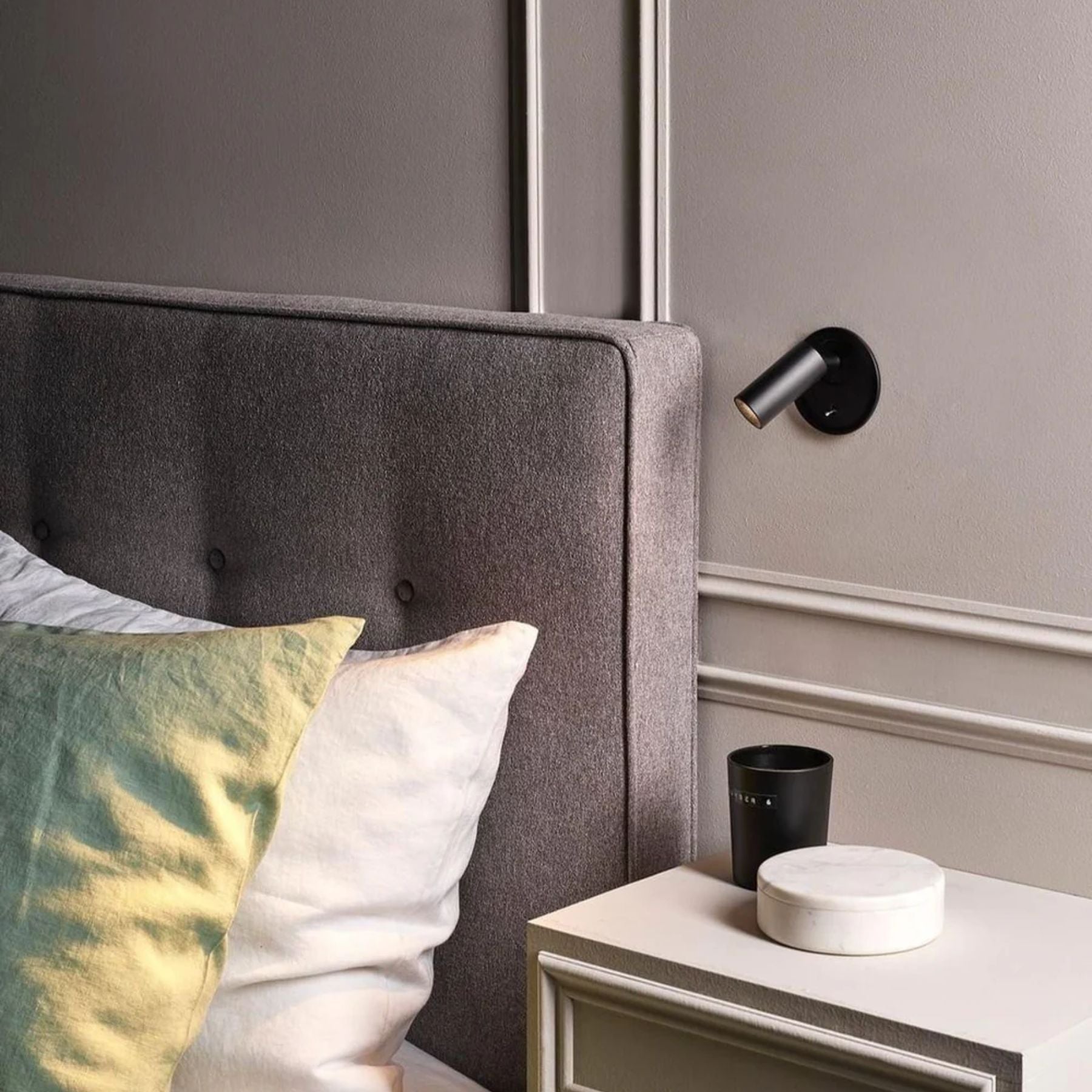 Verstelbare Metalen Wandleeslamp met Cilindrische Kop
