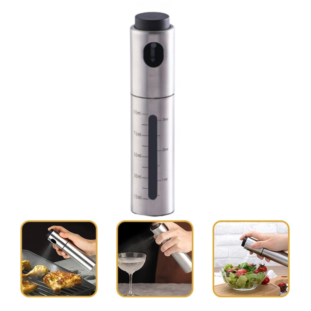 Olieverstuiver CULINARA FineMist | 100 ml roestvrijstalen spuitfles | Voor olie, azijn & BBQ | Navulbaar & nauwkeurig doseerbaar