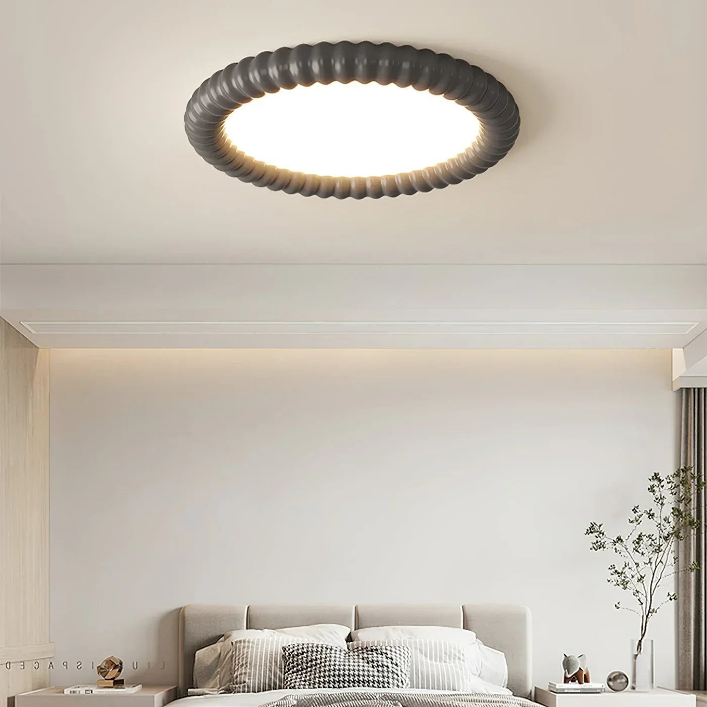 Moderne plafondlamp LED met decoratieve rand