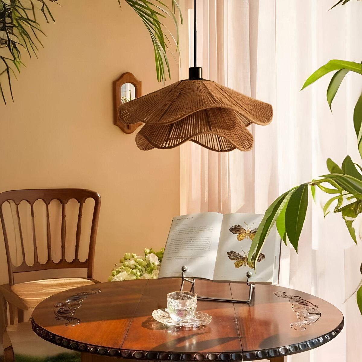 Cape Points Boho Natuurlijke Jute Vezel Hanglamp