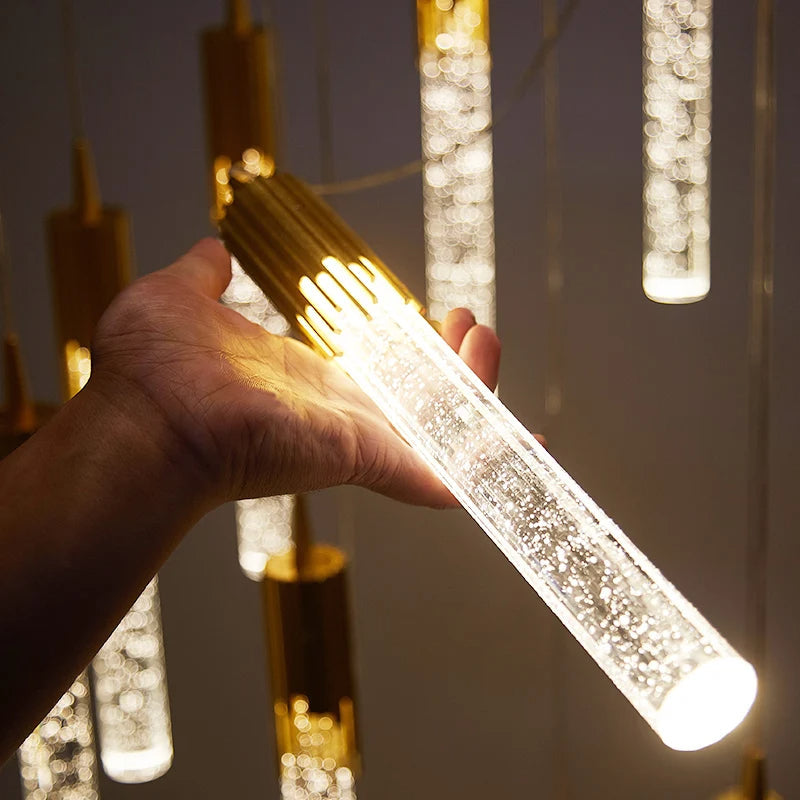 Cylindrische hanglamp van glas - Lustreau