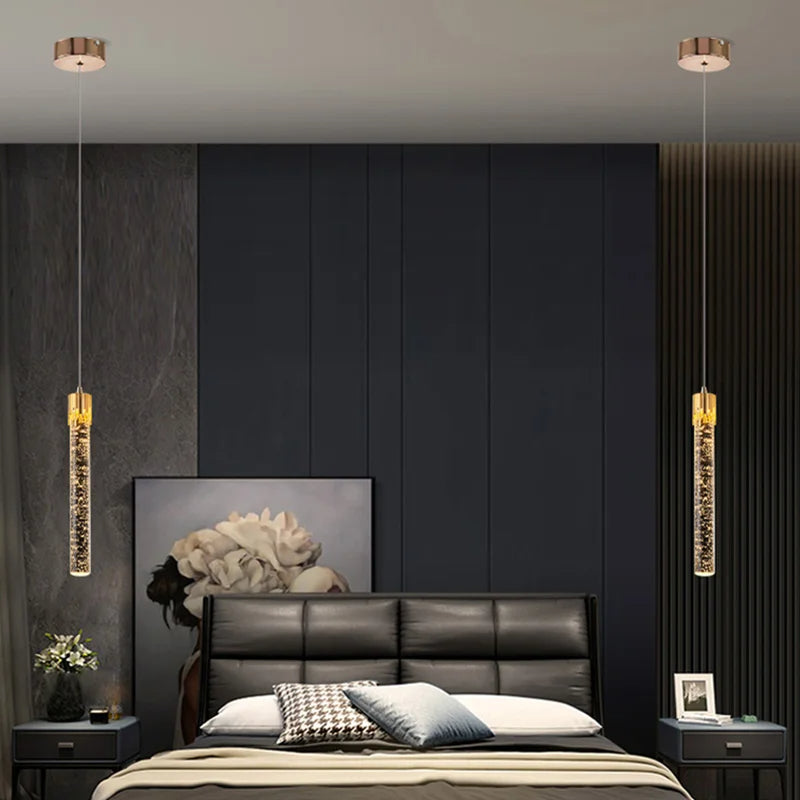 Cylindrische hanglamp van glas - Lustreau