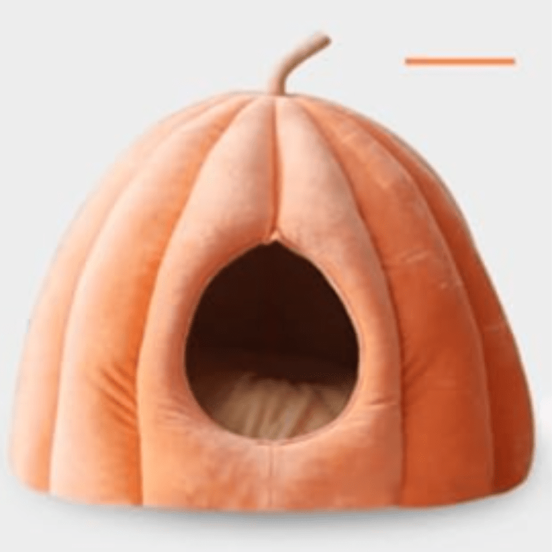 CozyNest Pompoen Kat Bed – Warm, Wasbaar & Comfortabel Kattenhol