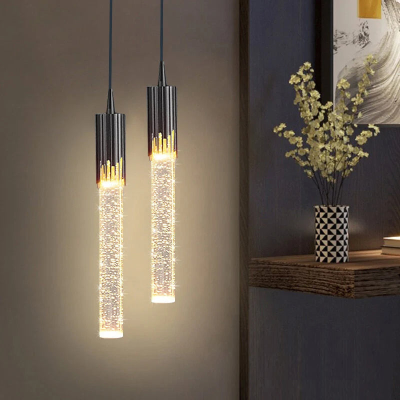 Cylindrische hanglamp van glas - Lustreau