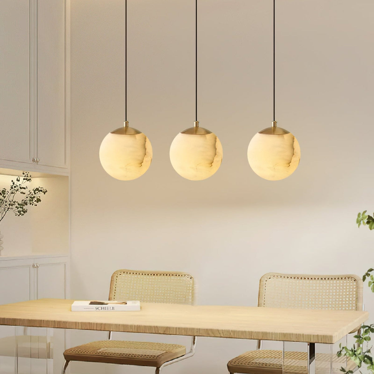 Alabaster Globe Moderne Hanglamp