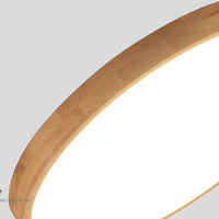 Nordic Massief Houten Ronde Ultra-dunne LED Plafondlamp 1-Licht