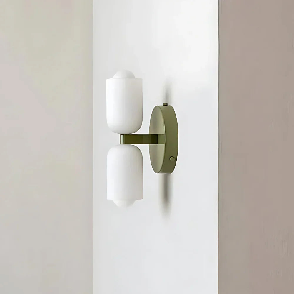 Elegant Crème Acryl Metaal Basis Minimalistische Wandlamp