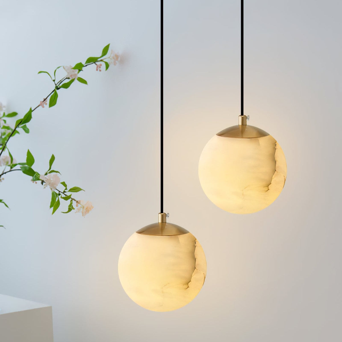 Alabaster Globe Moderne Hanglamp