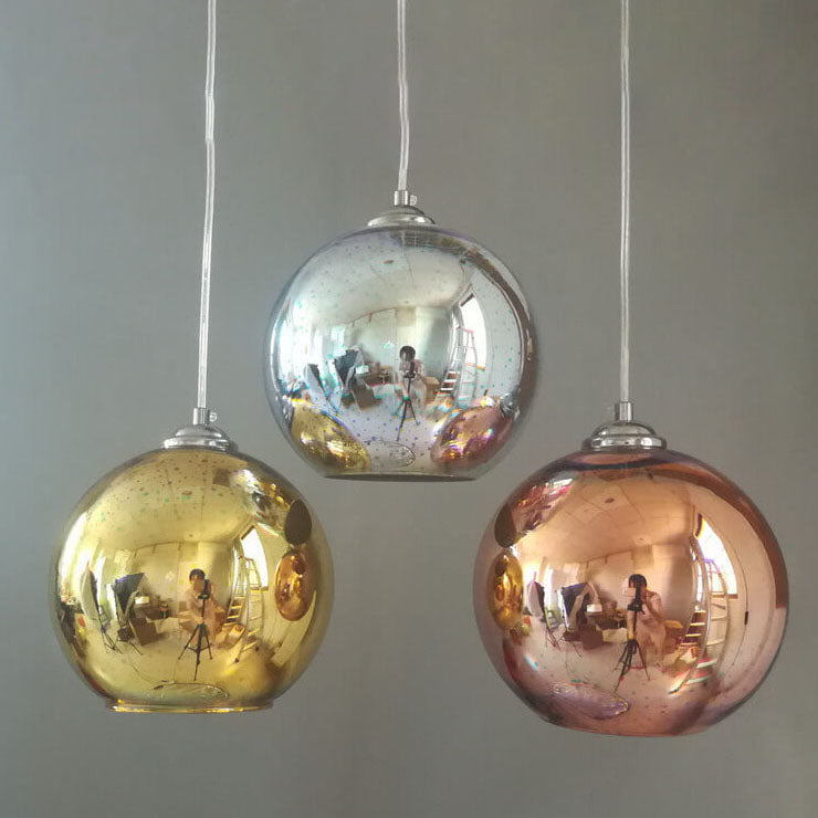 Moderne creatieve 3D kleurrijke vuurwerk glas 1-lamp koepel hanglamp