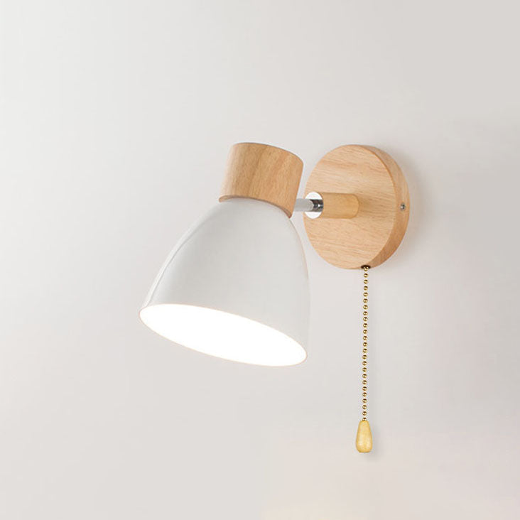 Moderne Minimalistische Houten Kegel LED Wandlamp | 1-Licht