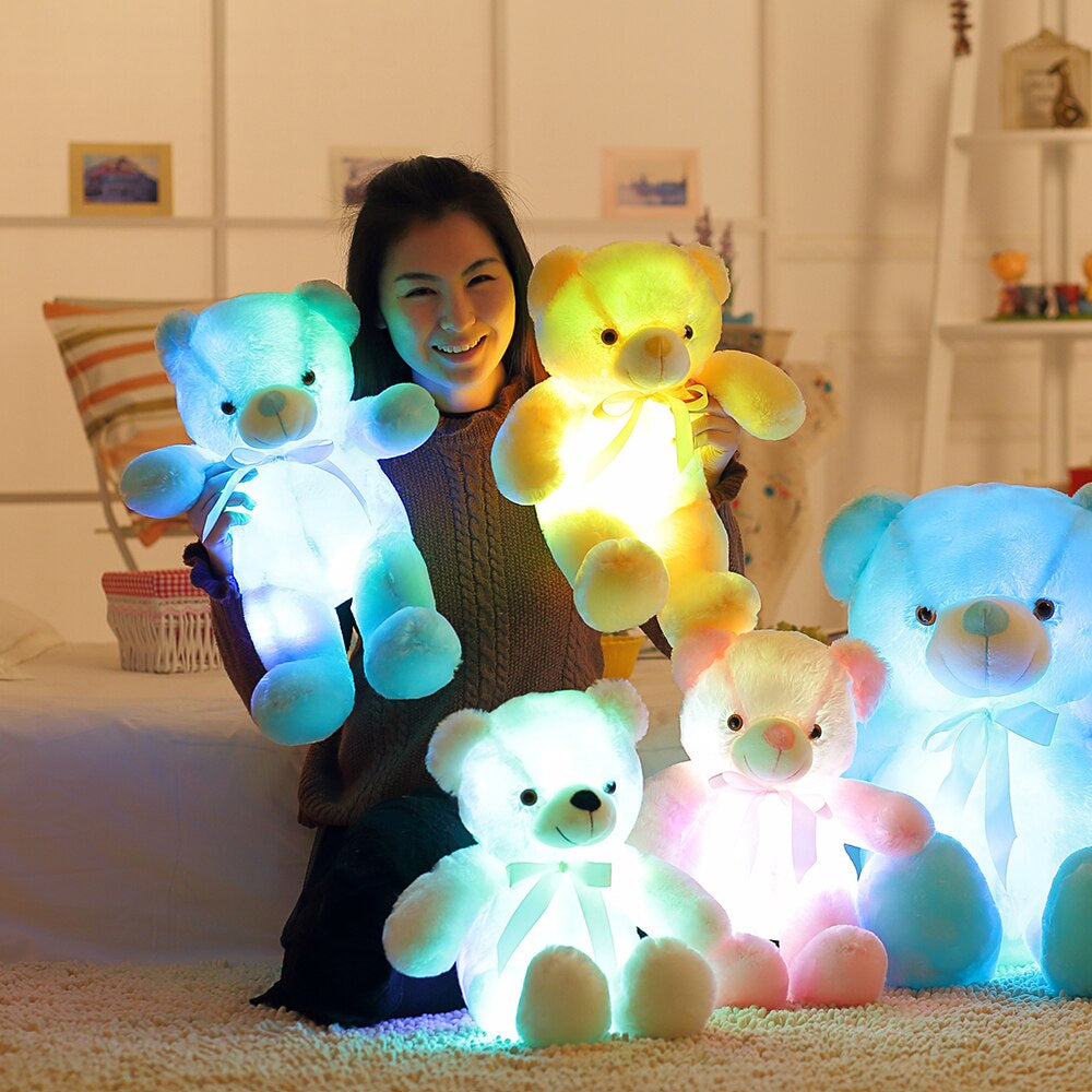 LumiBear | Zachte pluche metgezel met zachte LED-kleuren
