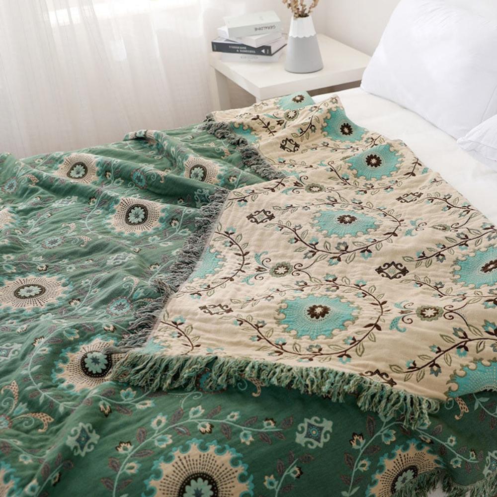 Retro Mandala Omkeerbare Deken