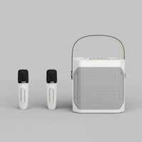 Krachtige Karaoke Bluetooth Luidspreker – Draagbare 360° Stereo Surround Draadloze Subwoofer met Dubbele Microfoon Boombox