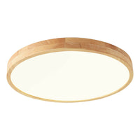 Nordic Massief Houten Ronde Ultra-dunne LED Plafondlamp 1-Licht