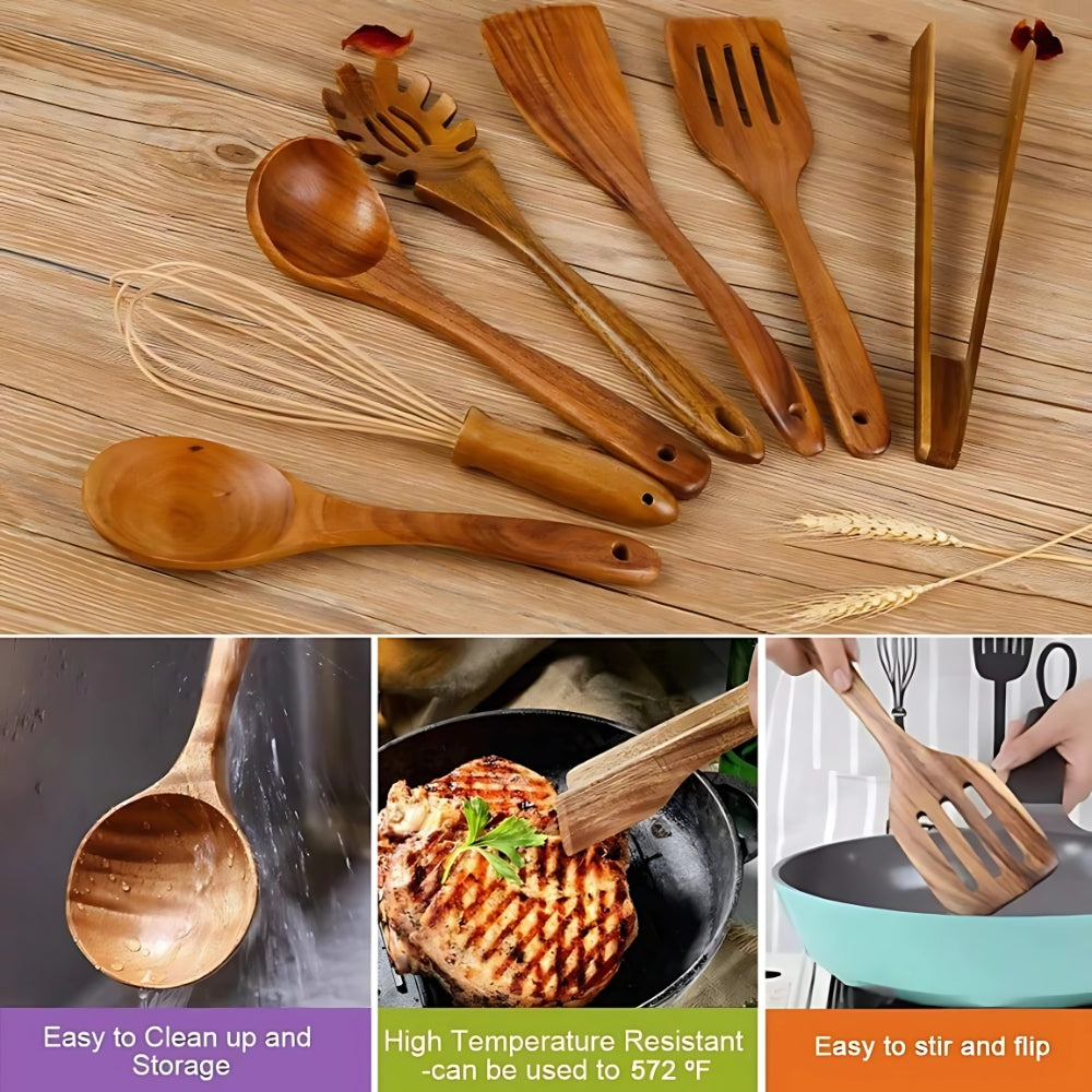 Premium Houten Keukengerei | 7 Sets