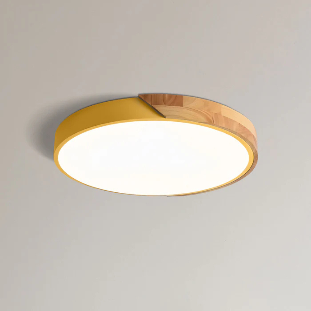 Delos Skandi Houten Plafondlamp | Natuurlijk LED-Designlicht