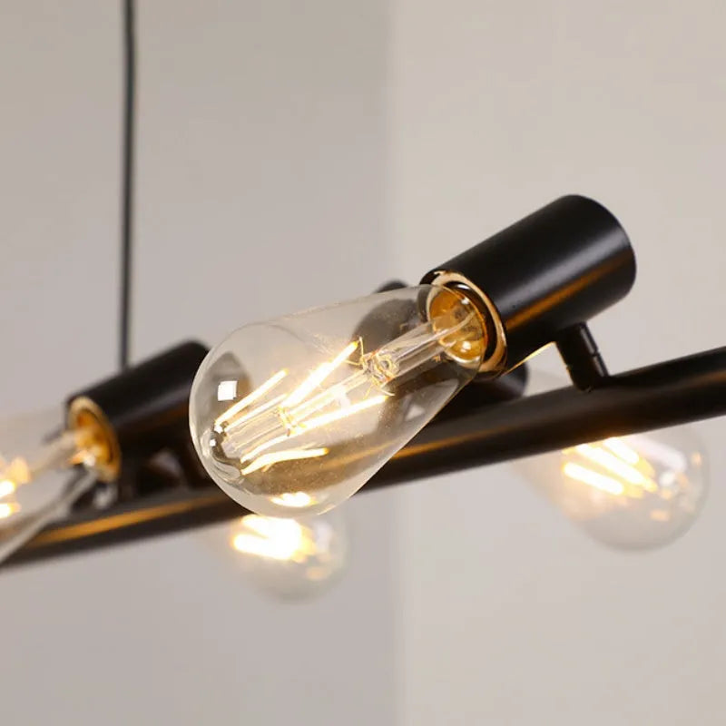Epoch Vintage LED Kroonluchter Zwart Metaal Eetkamer/Woonkamer/Bar