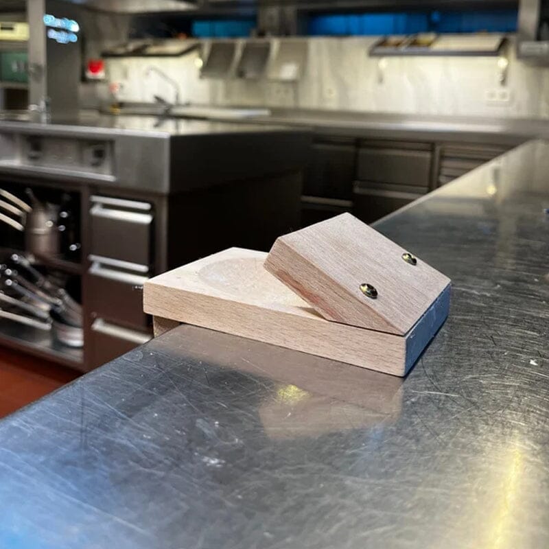 Brehn | Oesteropener van massief hout | Ergonomische schelpengreep | Antislip hefmechanisme | Professioneel horeca-gereedschap | Veiligheidsblok van hout