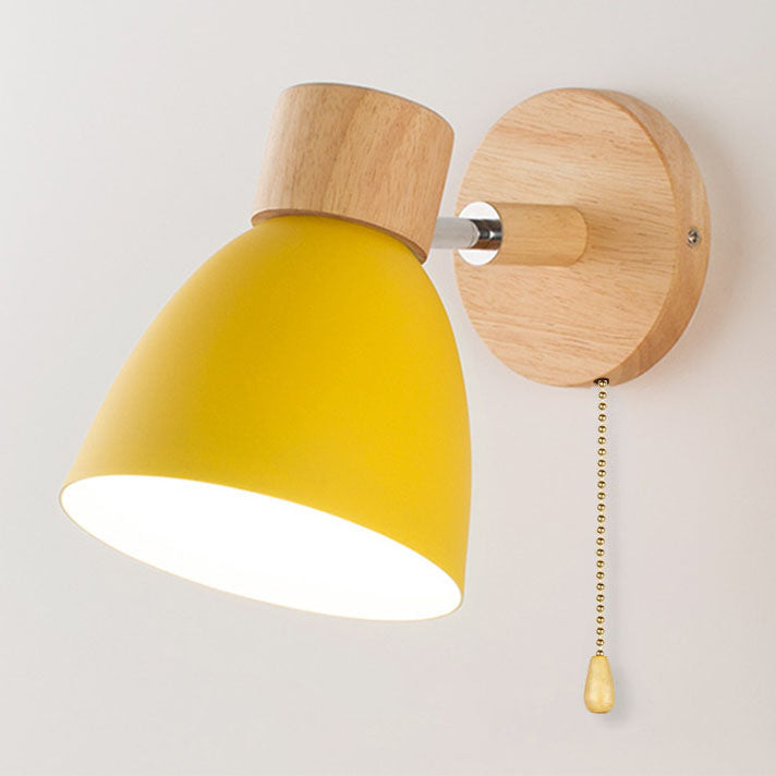 Moderne Minimalistische Houten Kegel LED Wandlamp | 1-Licht