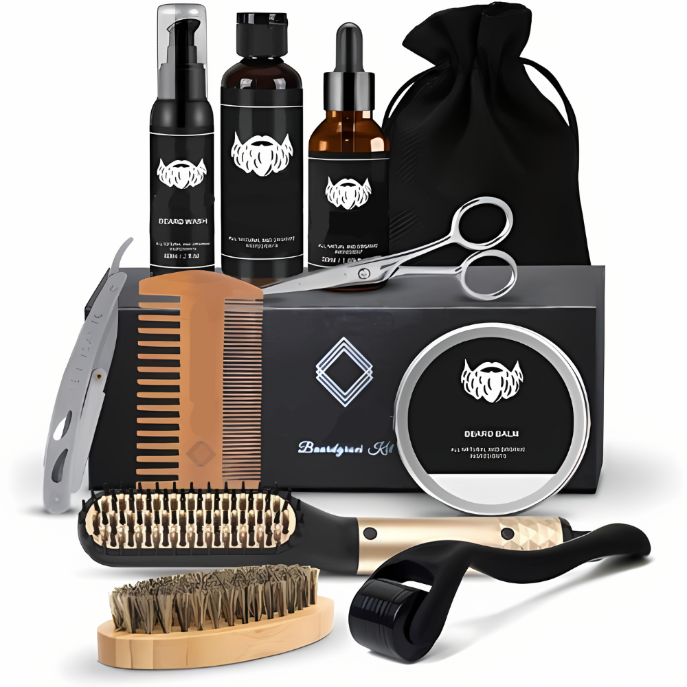Baardverzorgingsset met baardborstel, baardolie & baardkam – Compleet verzorgings- en stylingpakket