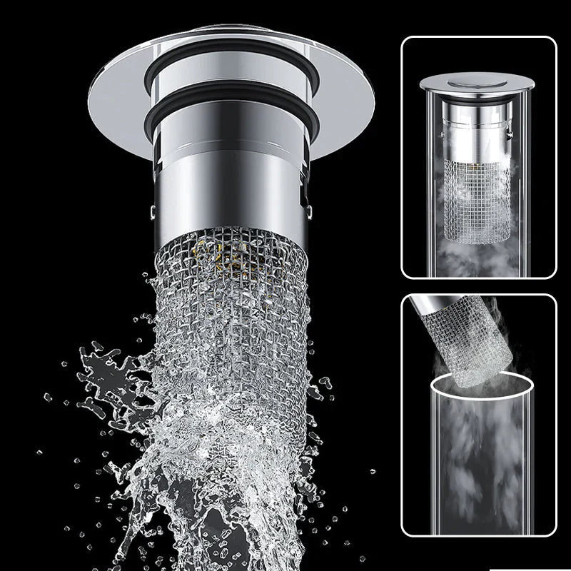 Afvoerscreen voor douche en wastafel | Haarfilter van roestvrij staal | StoppFix