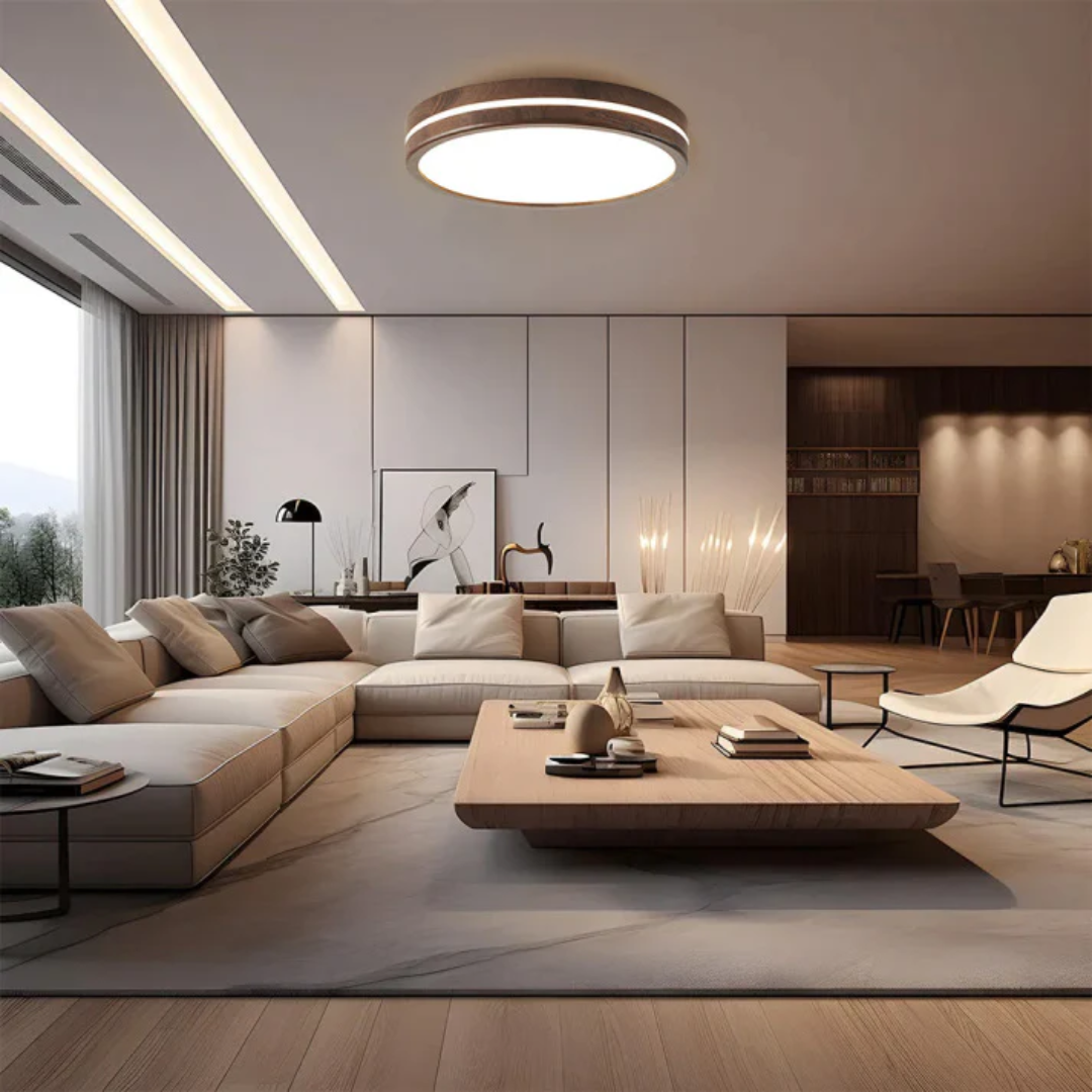 Noxu - Stijlvolle Houten LED Plafondlamp