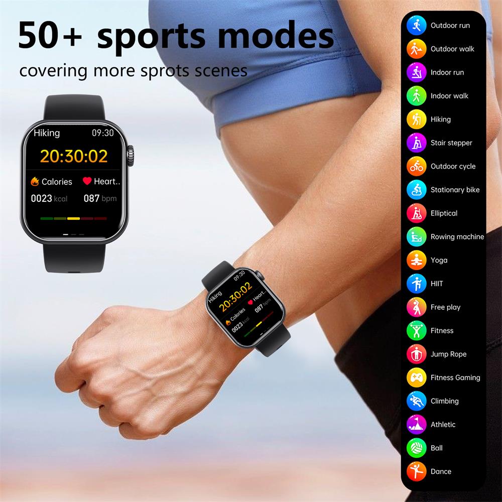 Skanto | Bloedglucose Bloeddruk Bloedzuurstof Slaapmonitor Waterdichte Smartwatch