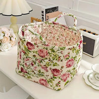 Delicate Bloemen Canvas Opbergmand