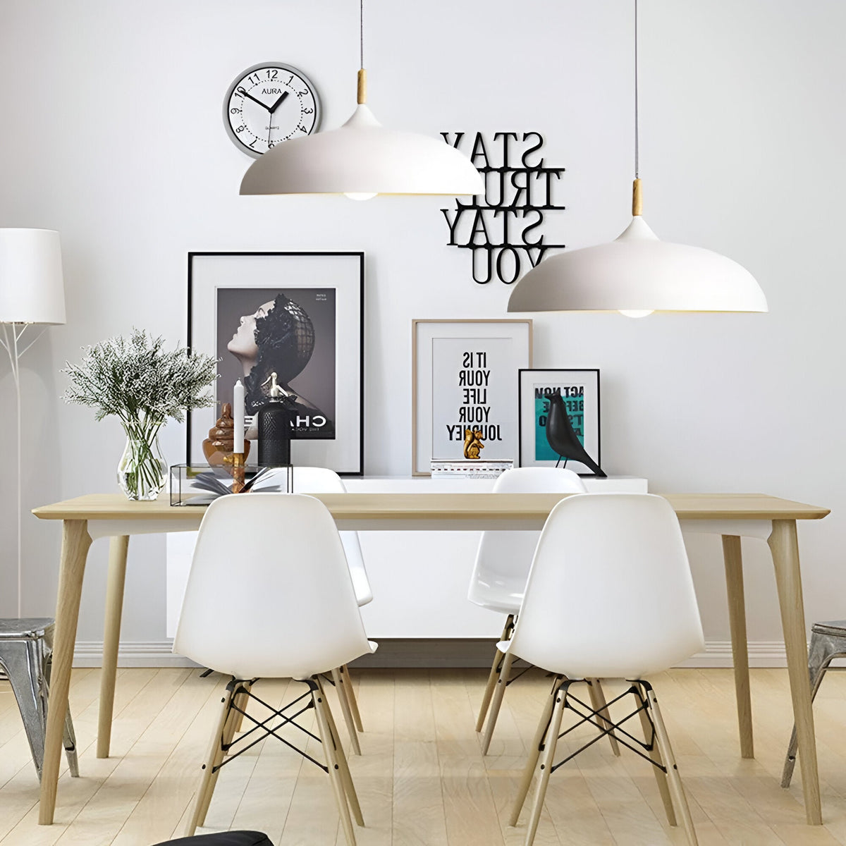 Noordse Stijl Houten IJzeren Kunst Hanglamp