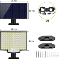 Skanto | 106 LED Zonnebuitenverlichting met Bewegingssensor