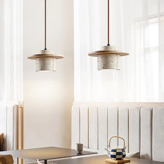Moderne Hanglamp van Steen en Hout