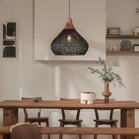 Boho Stijl Rieten Hanglamp