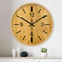 Houten Wandklok – Stijlvolle Houten Klok in Natuurlijke Ontwerp voor Rustige & Elegante Woonruimtes