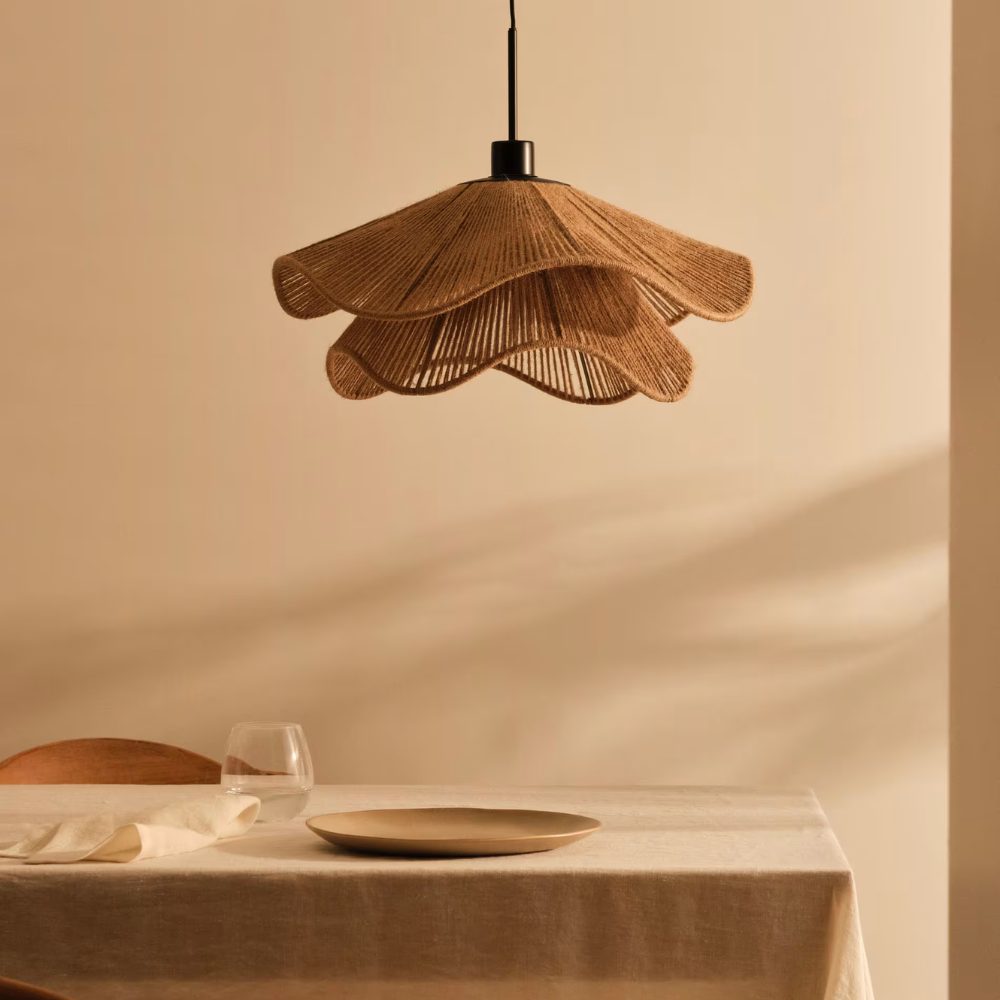 Cape Points Boho Natuurlijke Jute Vezel Hanglamp
