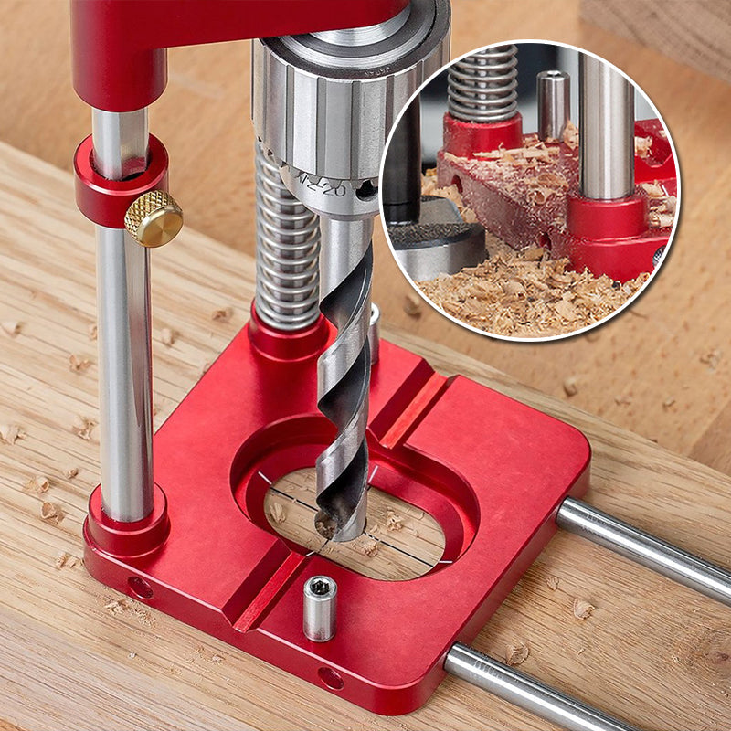 WerklinQ Precisie-Boorgids voor Hout | Nauwkeurige Positionering & Markering | Robuuste Constructie van Gelegeerd Staal