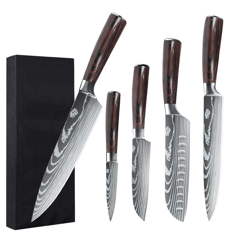 Set van professionele kwaliteit chef-koks messen met elegant design