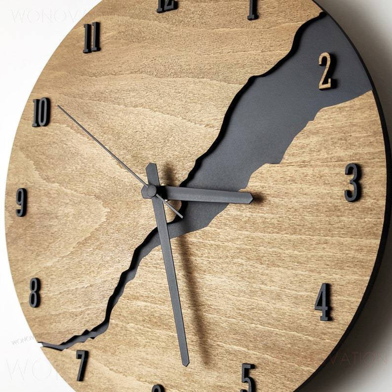 Luxe Houten Wandklok - Tijdloos Design voor Elk Interieur