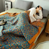Blauw Patroon Zes-Laags Katoenen Quilt – TerraLoom Comfortdeken