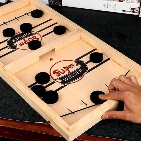 Precisie Puck Battle: Houten IJshockeyspel