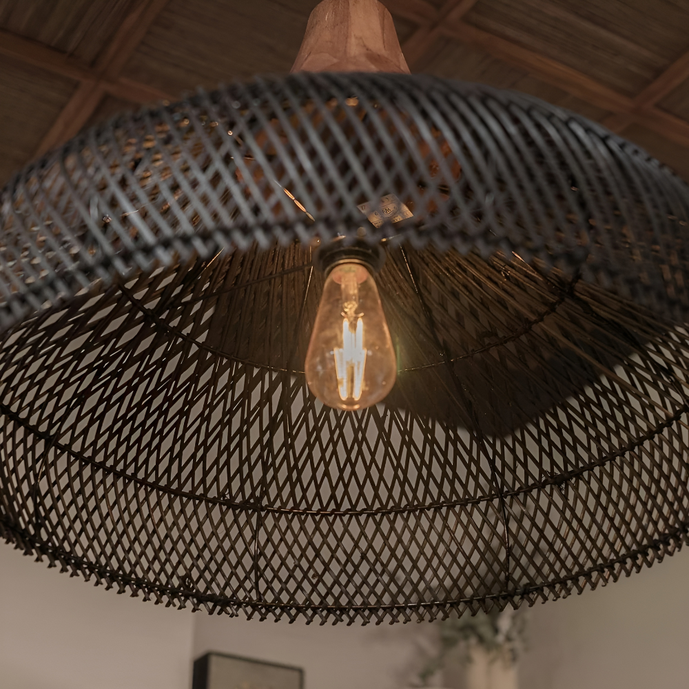 Geweven Koepel Bohemian Rattan Hanglamp