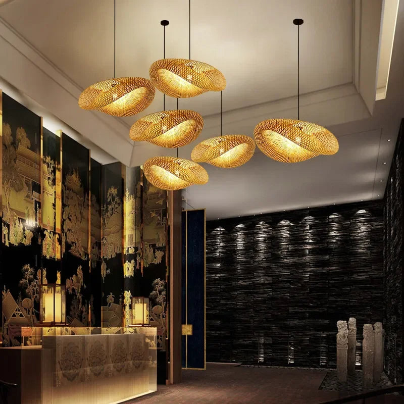 Aira Handgeweven Natuurlijke Bamboe Hanglamp